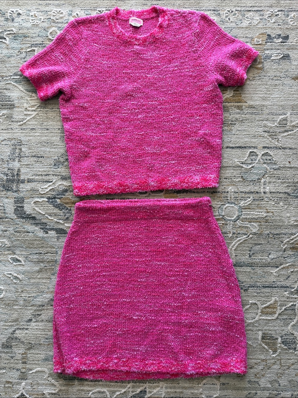 kate spade Hot Pink Knit Short-Sleeve Top & Skirt Set